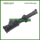 Tactical 1-6x24 Riflescope with red dot Illuminated Reticle hunting scope